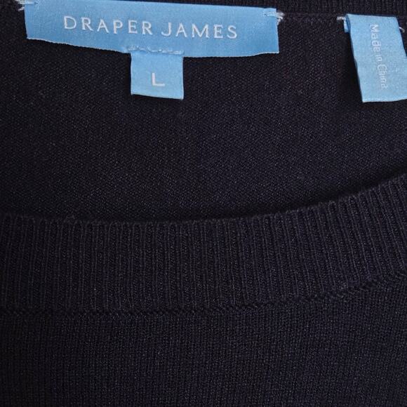 Draper James "Reese Witherspoon" Heart Striped Dark Blue Sweater Large - Picture 5 of 8